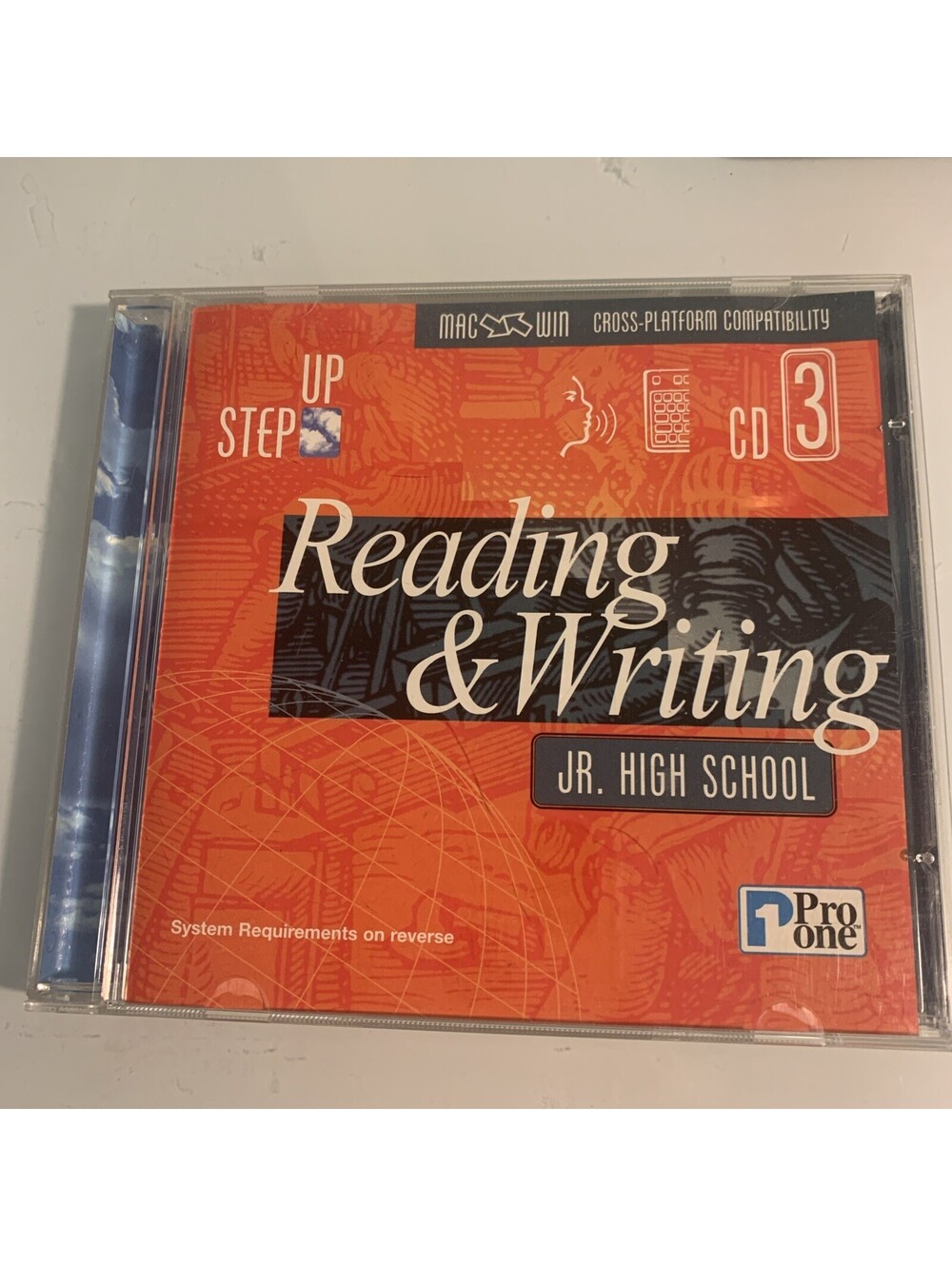 Vintage One Step Up Reading & Writing Jr High CD-ROM Windows 95 Mac Ed Software